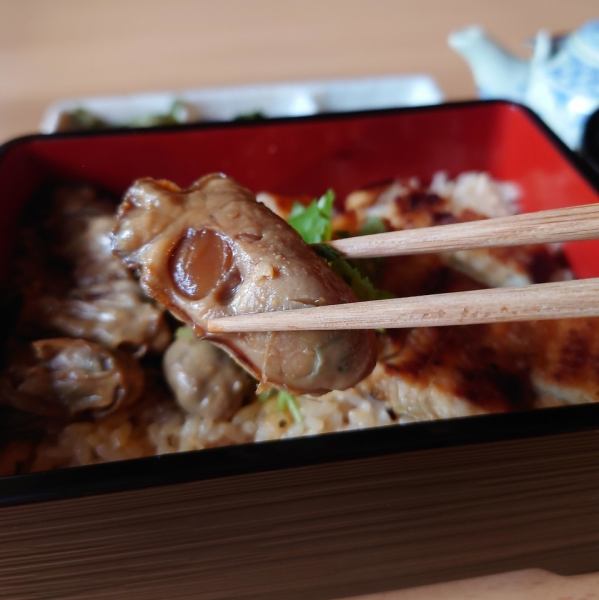 【期間限定】牡蠣しぐれと穴子の合わせめし（汁物・薬味・お出汁付き）