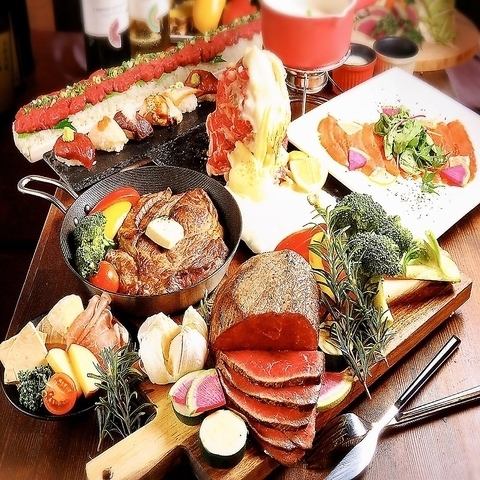 『肉寿司＋肉バル料理100種食べ飲み放題プラン』3H4000⇒3000円