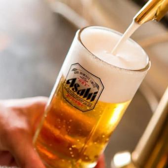 《期間限定》当日もOK◎お料理は単品でご注文♪生ビール付２時間飲み放題2180円⇒1500円