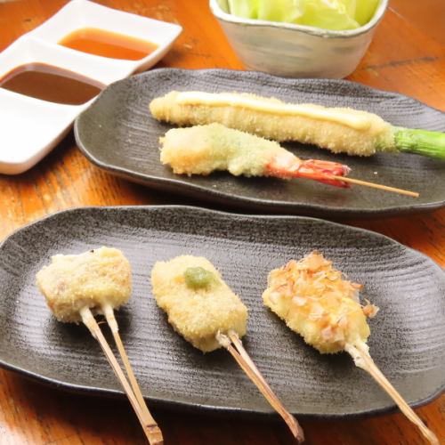 サックと軽い串揚げを堪能