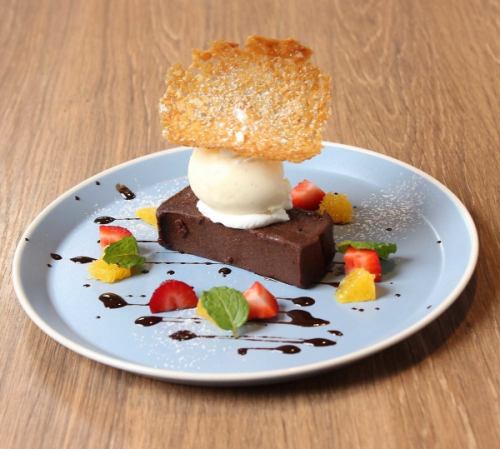 Rich chocolate terrine