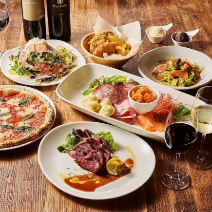 ◆飲み放題付◆お席3時間◆前菜やフリット、ピザも肉料理も！歓送迎会スタンダードコース