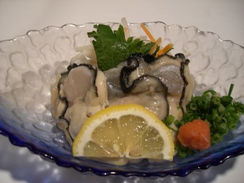 北海道　厚岸産かき　酢・フライ・長芋グラタンカキとキムチのオムレツ