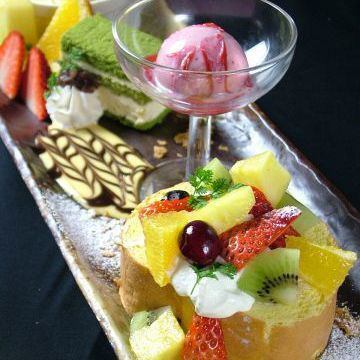 本日のデザート盛り合わせ