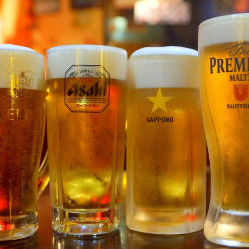 【火曜～木曜限定】生ビール4種類含む60分[単品飲み放題]777円(税抜)