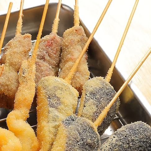 Variety of kushikatsu