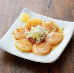 Scallop liver sashimi style