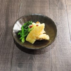 Rockfish and spring vegetables with oily sauce