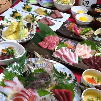 【阿蘇と天草、熊本名物コース】120分飲み放題付き×豪華11品!9000円(税込)→8000円(税込)