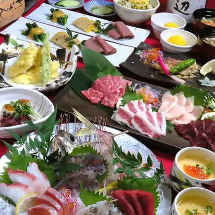 【阿蘇と天草、熊本名物コース】120分飲み放題付き×豪華11品!9000円(税込)→8000円(税込)