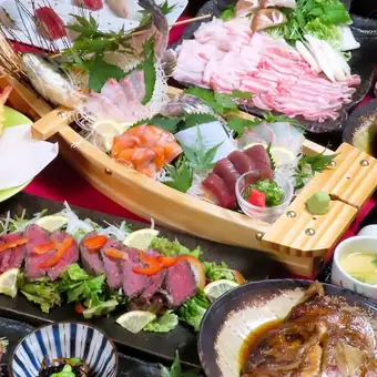 【魚たつコース】活鯵姿造り付刺身盛り×職人握りなど全10品＋飲み放題[120分] 8000円⇒7,000円