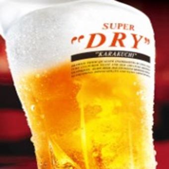 [For single orders] 120 minutes all-you-can-drink for 1,650 yen (last order 90 minutes) + 550 yen for Super Dry