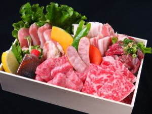 Yakiniku set including premium Japanese beef (for 1 person)