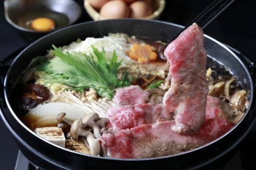 Most popular hot pot sukiyaki course