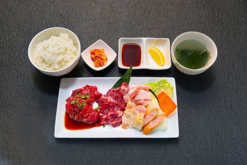 Yakiniku lunch with 2 items to choose from Beef Sakura