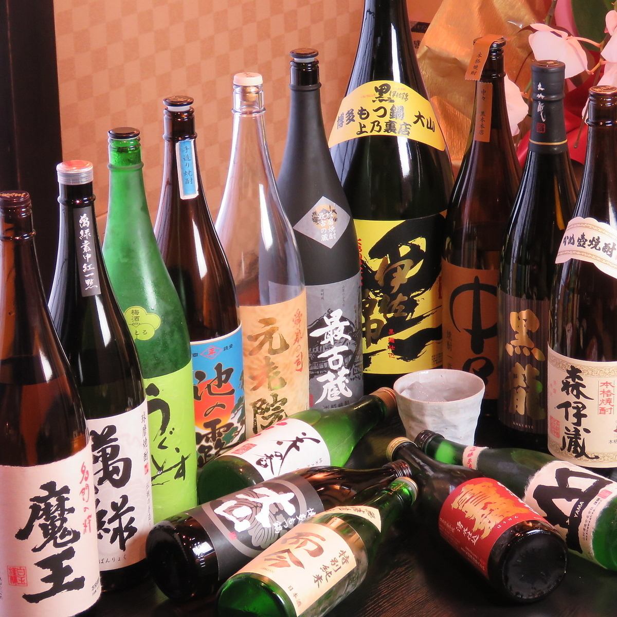 而今など多種ここしかない日本酒、焼酎、地酒ご用意しています！