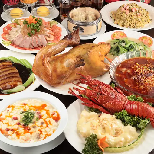 Year-end party course with 9 dishes including oysters, large shrimp, and shark fin, plus 2 hours of all-you-can-drink: ¥5160 ⇒ ¥4500