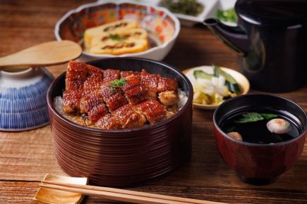 名古屋名物ひつまぶし<上>を堪能!全3品【3000円(税込)御膳】