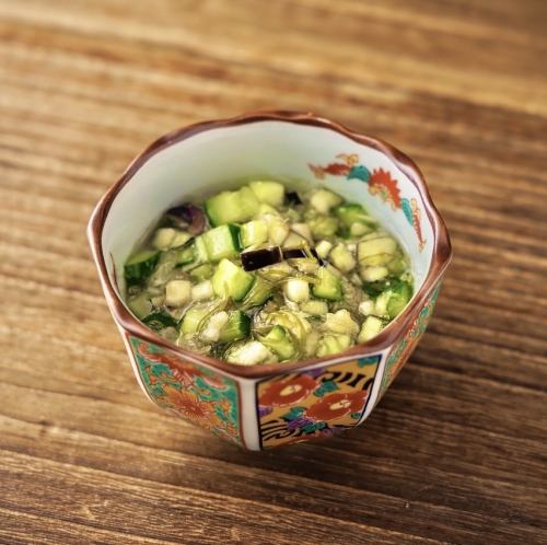 山形の出汁(茗荷/胡瓜/茄子/生姜/めかぶ)