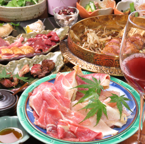 Shabu-shabu special course.You can also enjoy local chicken sashimi and grilled dishes ≪7 dishes in total≫