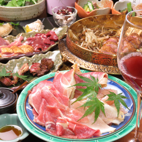 Shabu-shabu special course.You can also enjoy local chicken sashimi and grilled dishes ≪7 dishes in total≫