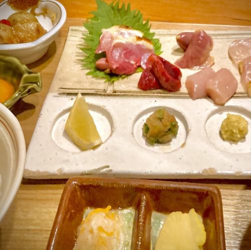 地鶏のお刺身定食