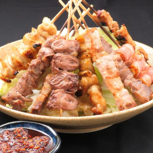 ≪Good value and recommended!!≫Assorted skewers (5 skewers)