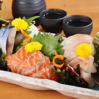 お刺身7点盛り～糸魚川産本わさび添え～ 小船盛り