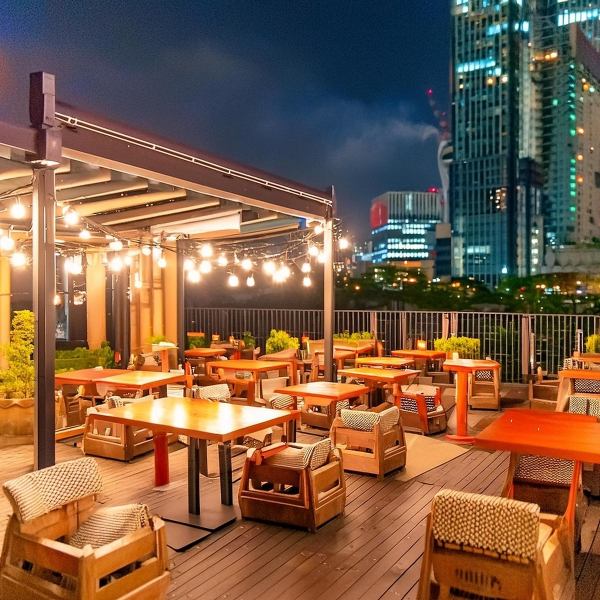 An open space under the Shinjuku sky! Recommended for various banquets! A BBQ that gives you a sense of the extraordinary in the city♪ Can be used for various purposes such as company drinking parties, birthdays, girls' parties, etc.!