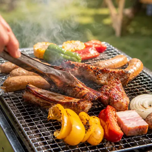 【당일 예약 OK】맥주 포함 3시간 뷔페 ★고기와 야채를 스스로 구워 즐기는 빈손 BBQ 코스◎4480엔