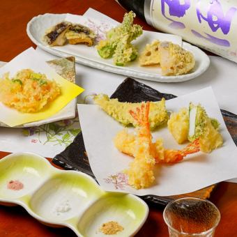 記念日など特別な日に…雲丹といくらの贅沢揚げ等【天ぷらコースおまかせ】全7品9800円(税込)