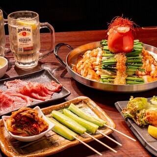 [Perfect for parties with meat sushi and hotpot] Naotaro-yaki or Lycopene-yaki course 4,500 yen + 90 minutes all-you-can-drink for 1,500 yen