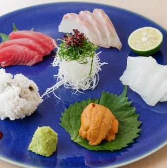 Today's sashimi platter Five kinds of sashimi