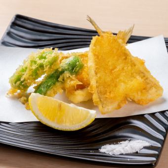 Salmon tempura
