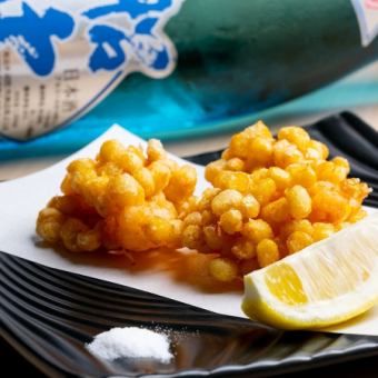 海老とトウモロコシのかき揚げ