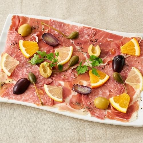 Prosciutto and salami plate