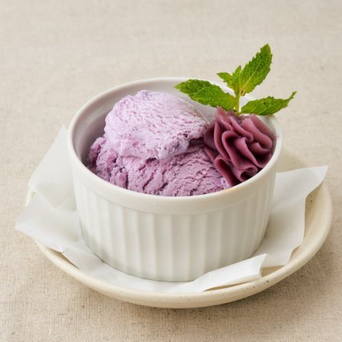 Purple sweet potato marble ice cream