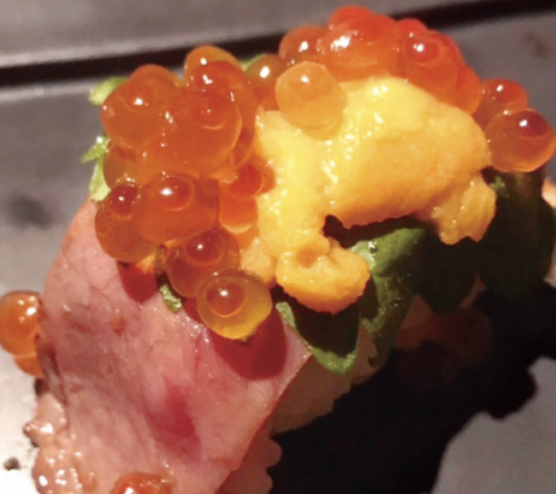 烤海膽蟹壽司（一件）