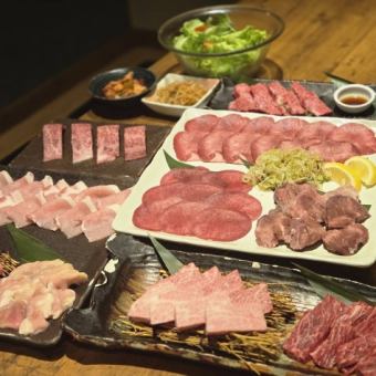 창작 고기, 찢어 쥐기도 즐길 수 있는【고기 프리미엄 코스 ※90분 음료 무제한 포함】전 15품 6000엔