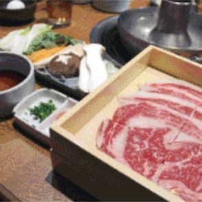 【2.5時間飲み放題付き】牛炊きしゃぶしゃぶorすき焼き 黒毛和牛「ザブトン」コース9800円