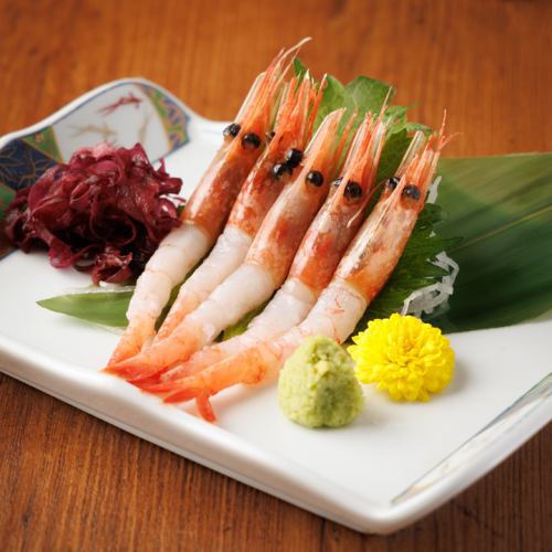 天然赤えび刺し