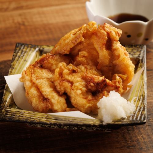 香り立つ生姜風味！揚げたてジューシーとり天ぷら