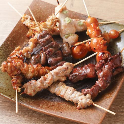 朝〆霧島鶏の本格炭火焼き