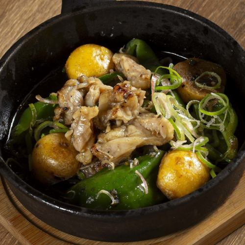鶏はらみの柚子胡椒炒め