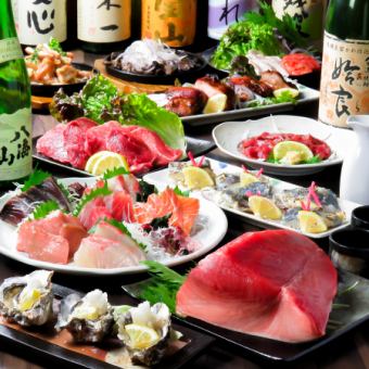 [适合各种宴会]可以享用牡蛎和牛舌的豪华再现套餐<共10道菜>5,000日元