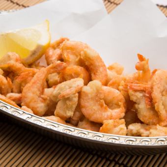 Deep-fried small shrimp