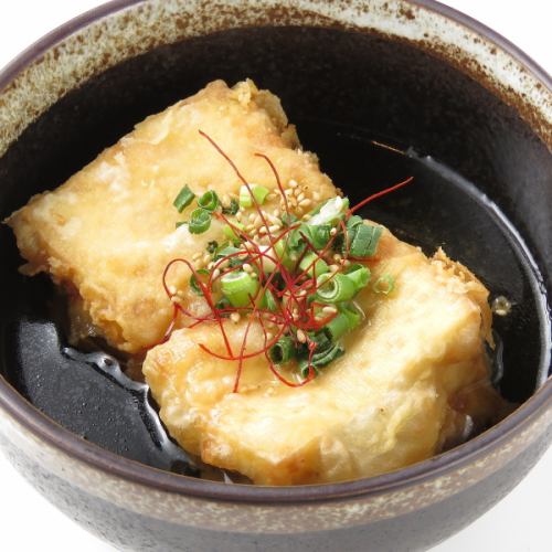 Deep-fried tofu with thickened sauce
