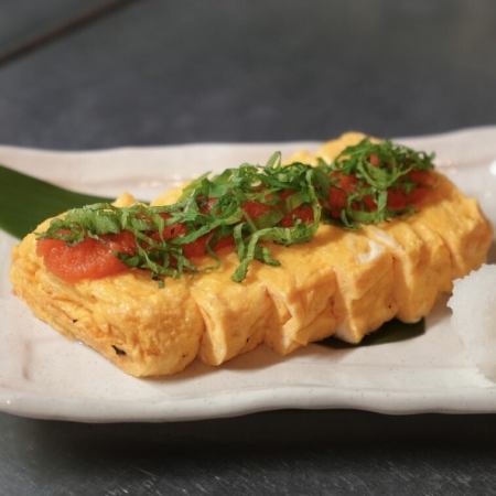 Spicy cod roe rolled egg