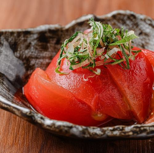 トマトの土佐酢漬け/よだれパクチー豆腐