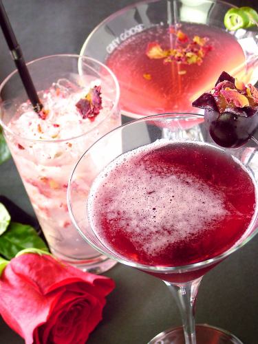 A rose-scented cocktail!
